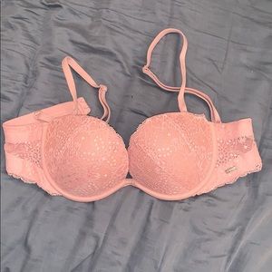 Pink push-up bra